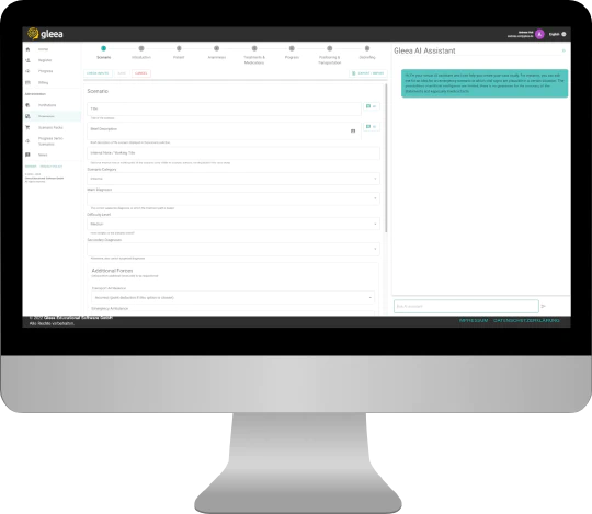 Scenario editor